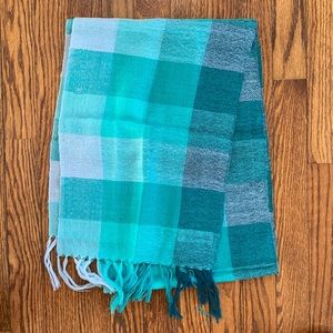 NWOT Loose-weaved Scarf in Stunning Shades of Green | 69” x 11.75”